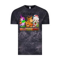 Cloud Black happy hallothanksmas farm animals Vintage Tee - texasbilliewilder