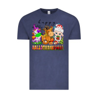 Vintage Denim happy hallothanksmas farm animals Vintage Tee - texasbilliewilder