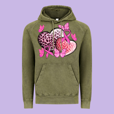 Cancer Hearts Cancer Awaneress Vintage Hoodie Designed By Howdyjamesfarm