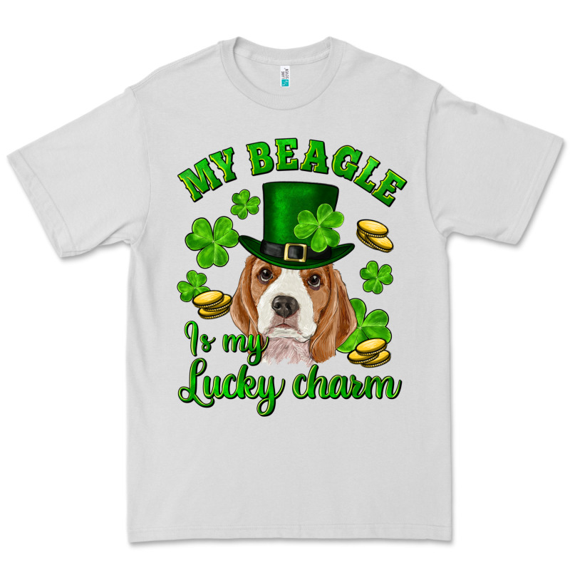 St.patricks Day My Beagle Is My Lucky Charm Premium Tee by RanaPortraitStore | Teevron