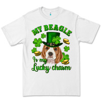 White st.patricks day my beagle is my lucky charm Premium Tee - RanaPortraitStore
