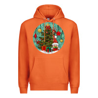 Carrot christmas tree and gnome Premium Hoodie - BundleAndBundleShop