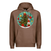 Chestnut christmas tree and gnome Premium Hoodie - BundleAndBundleShop