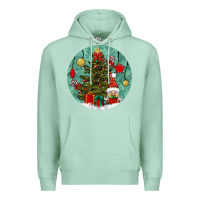 Seafoam christmas tree and gnome Premium Hoodie - BundleAndBundleShop
