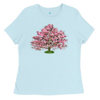 Baby Blue Flowering Dogwood Tree Ladies Tee - LillyAllenDesigns