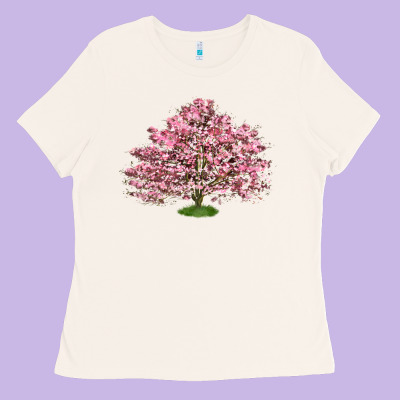 Flowering Dogwood Tree Ladies Tee Designed By Lillyallendesigns