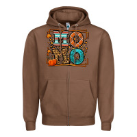 Chestnut Fall Autumn Leopard Momo Zipper Hoodie - LillyAllenDesigns