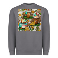 Storm cow coffee cups and farm with leopard seamless pattern bbs Heavyweight Sweatshirt - BundleAndBundleShop