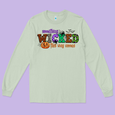 Something Wicked This Way Comes Long Sleeve Tee Designed By Cowgirlartshop