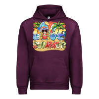 Mauve Wine love summer gnomes  Background Urban Hoodie - BarkalooDesign