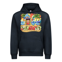 Navy love summer gnomes  Background Urban Hoodie - BarkalooDesign