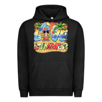Pigment Black love summer gnomes  Background Urban Hoodie - BarkalooDesign