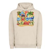Pigment French Oak love summer gnomes  Background Urban Hoodie - BarkalooDesign