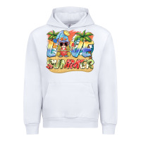 White love summer gnomes  Background Urban Hoodie - BarkalooDesign