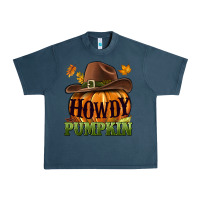 Midnight Navy Howdy pumpkin Urban Heavy Tee - NancyCooperArtShop
