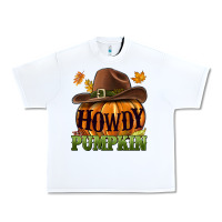 White Howdy pumpkin Urban Heavy Tee - NancyCooperArtShop
