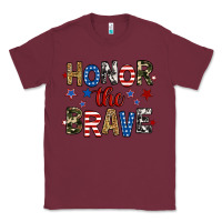 Burgundy honor the brave Classic Tee - RanaPortraitStore
