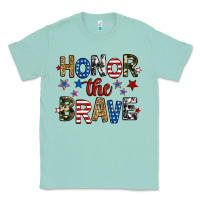 Seafoam honor the brave Classic Tee - RanaPortraitStore
