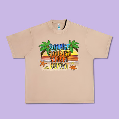 Sunrise Sunburn Sunset Repeat2 Urban Heavy Tee Designed By Jahusdesignshop