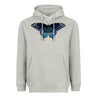Moon Dust Black Swallowtail Butterfly Heavyweight Hoodie - LillyAllenDesigns