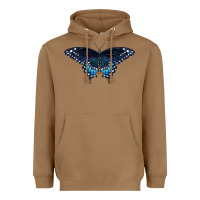 Toasted Coconut Black Swallowtail Butterfly Heavyweight Hoodie - LillyAllenDesigns