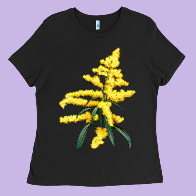 Botanical Goldenrod Ladies Tee Designed By Lillyallendesigns