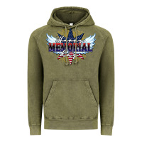 Vintage Olive happy memorial day Vintage Hoodie - HowdyJamesFarm