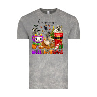 Cloud Rock happy hallothanksmas skeleton coffee cups Vintage Tee - texasbilliewilder