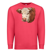 Cardinal hereford cow face Premium Sweatshirt - LillyAllenDesigns