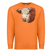 Carrot hereford cow face Premium Sweatshirt - LillyAllenDesigns