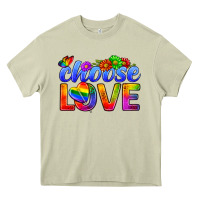 Mossy Pride LGBTQ+ Choose Love Heavy Core Tee - BundleAndBundleShop