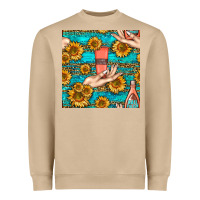 Mushroom hand cream nail polish remover and sunflowers with leopard and glitter Heavyweight Sweatshirt - BundleAndBundleShop