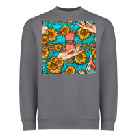 Storm hand cream nail polish remover and sunflowers with leopard and glitter Heavyweight Sweatshirt - BundleAndBundleShop