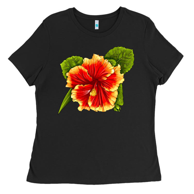 Hawaiian Hibiscus Flower Ladies Tee by LillyAllenDesigns | Teevron
