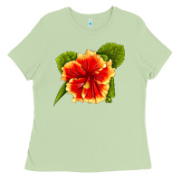 Matcha Hawaiian Hibiscus Flower Ladies Tee - LillyAllenDesigns