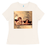 Bone Hot Trend Angels Raphael Cupid Cherubs Art Valentine Angel Ladies Tee - lanVoArt