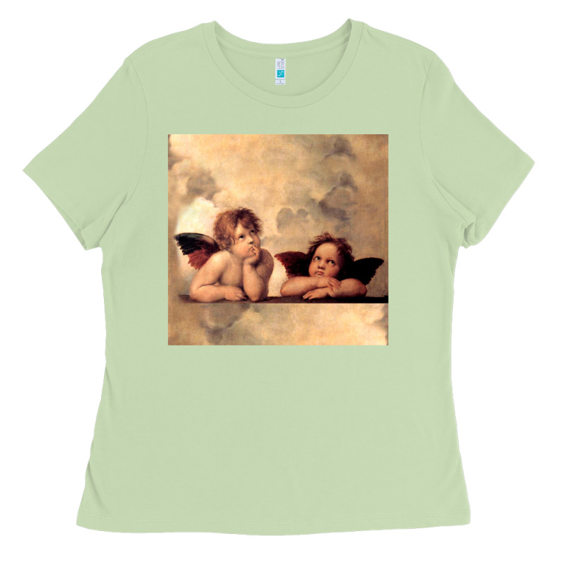 Hot Trend Angels Raphael Cupid Cherubs Art Valentine Angel Ladies Tee by lanVoArt | Teevron