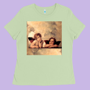 Hot Trend Angels Raphael Cupid Cherubs Art Valentine Angel Ladies Tee Designed By Lanvoart