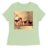 Matcha Hot Trend Angels Raphael Cupid Cherubs Art Valentine Angel Ladies Tee - lanVoArt