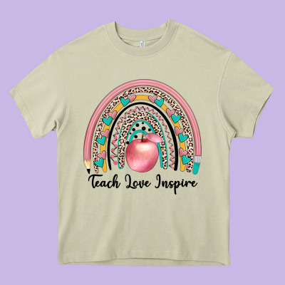 Teach Love Inspire Heavy Core Tee Designed By Jahusdesignshop