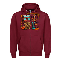 Burgundy Fall Autumn Leopard Mini Zipper Hoodie - LillyAllenDesigns