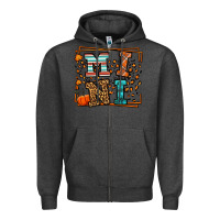 Charcoal Heather Fall Autumn Leopard Mini Zipper Hoodie - LillyAllenDesigns