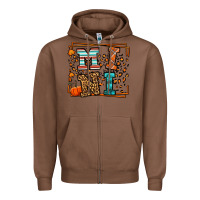 Chestnut Fall Autumn Leopard Mini Zipper Hoodie - LillyAllenDesigns