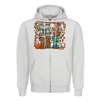 Dove Grey Fall Autumn Leopard Mini Zipper Hoodie - LillyAllenDesigns