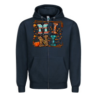 Navy Fall Autumn Leopard Mini Zipper Hoodie - LillyAllenDesigns