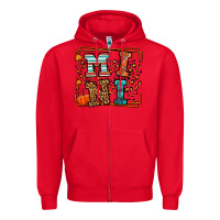 Red Fall Autumn Leopard Mini Zipper Hoodie - LillyAllenDesigns