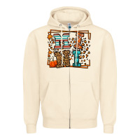 Sandshell Fall Autumn Leopard Mini Zipper Hoodie - LillyAllenDesigns