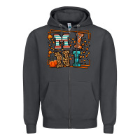 Smoke Fall Autumn Leopard Mini Zipper Hoodie - LillyAllenDesigns