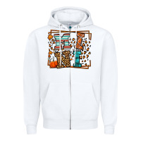 White Fall Autumn Leopard Mini Zipper Hoodie - LillyAllenDesigns