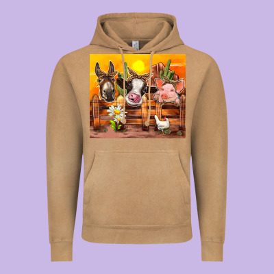 Farm Animal Vintage Hoodie Designed By Tumblerdesignbyshophia